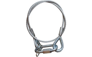 Showgear Cable de seguridad de 5 mm , BGV-C1 , carga máx 20 Kg - 60 cm , plata