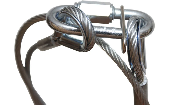 Showgear Cable de seguridad de 5 mm , BGV-C1 , carga máx 20 Kg - 60 cm , plata