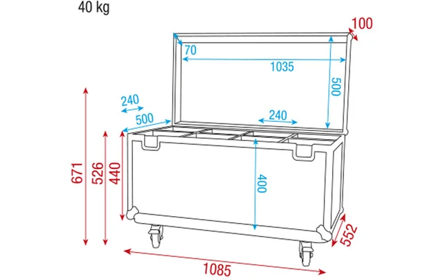 ShowGear Flightcase para 8x Par 64