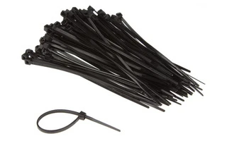Juego con cadenetas de Nylon - 2.5 x 100 mm - Negro (100 unidades)