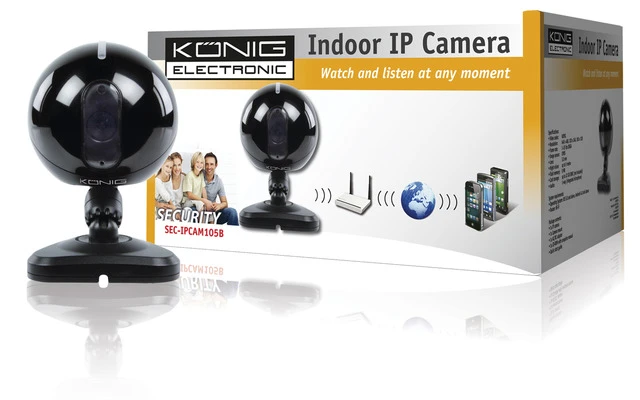 Cámara IP para interiores negra