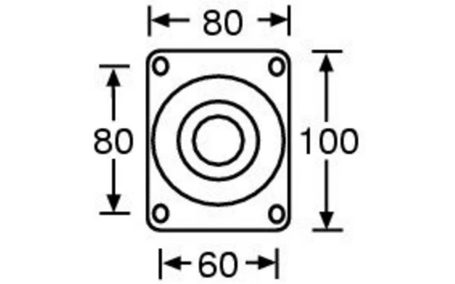 Guitel 37023 - Rueda giratoria 100mm azul