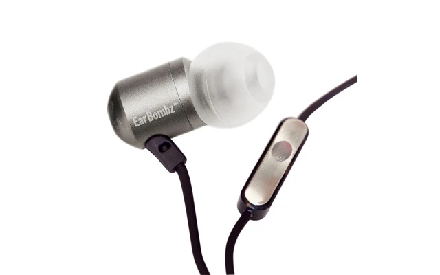 EARBOMBZ H-Bombz Silver - Auriculares In-Ear para estudio con micrófono multifunción lila color 