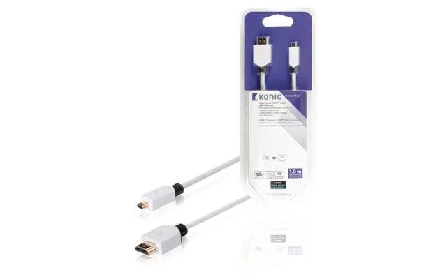 Cable de Alta Velocidad HDMI™ con Conector Ethernet HDMI™ a Conector Micro HDMI™ de 1,00 m