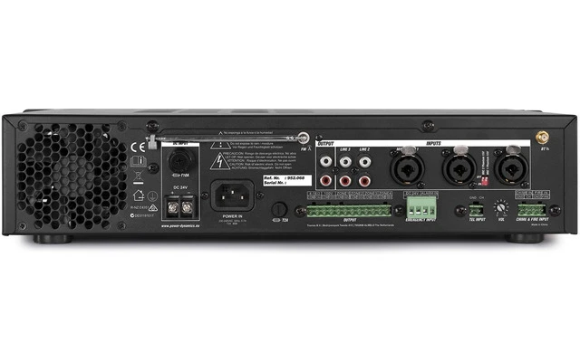 Power Dynamics PDV120MP3 PA Mixer Amplifier 120W/100V 4 zonas