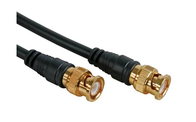 CABLE VÍDEO - BNC MACHO A BNC MACHO, 5.0m, 75 ohm, DORADO