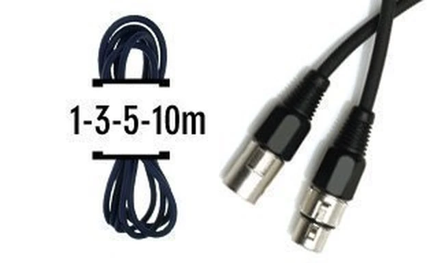Conexión XLR MACHO-XLR HEMBRA  1m