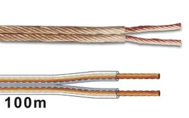 Cable altavoz profesional2x4.00mm - Color transparente - OFC - Cobre