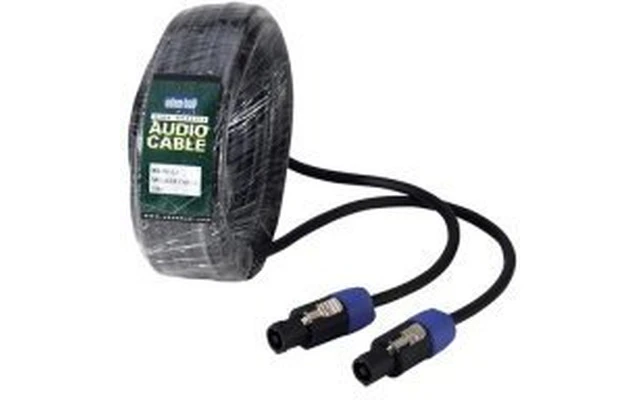 Cable Altavoz 2 x 1.5 mm² / 10 m 4-pole Speakon Negro
