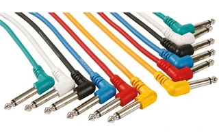 Cable patch de alta calidad 6.35mm mono 90° A 6.35mm mono 90° 1m