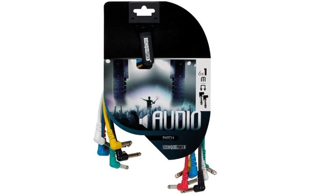 Cable patch de alta calidad 6.35mm mono 90° A 6.35mm mono 90° 1m