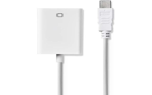Adaptador compacto HDMI a VGA + Audio ( Blanco )