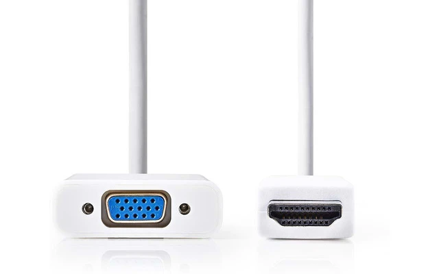 Adaptador compacto HDMI a VGA + Audio ( Blanco )