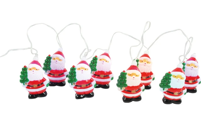 Tira de luces USB Papá Noel con 8 luces