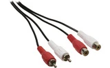 Cable de extensión de audio estéreo 2 RCA macho - 2 RCA hembra - 5 Metros