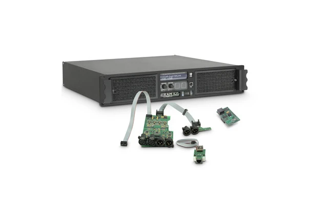 Ram Audio W 12000 DSP E AES Amplificador de PA 2 x 5900 W 2 Ohmios con Módulo DSP con Entrada di