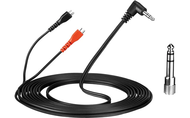 Repuesto Para Sennheiser HD 25 SP / SP-II - Cable liso 3 m - Negro 