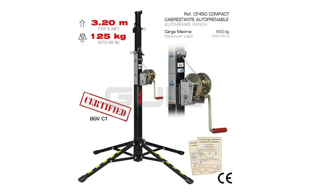 Guil ELC-503 Torre de elevación telescópica. Altura máxima: 3,20 m / Carga máxima: 125 kg