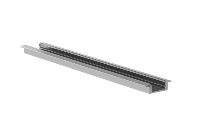 RECESSED SLIMLINE 7 mm - PERFIL DE ALUMINIO PARA CINTAS DE LEDs - PARA EMPOTRAR - PLATEADO - 2 m