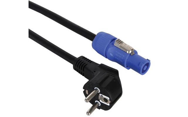 Cable con conector Schuko a conector PowerCon 230V - 5m - goma