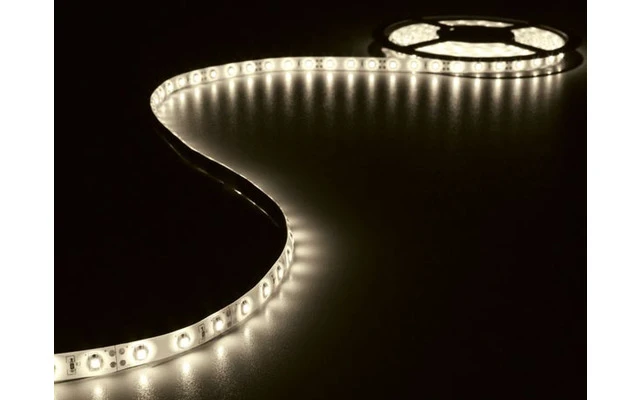 JUEGO CON CINTA DE LEDs FLEXIBLE Y ADAPTADOR DE RED - COLOR BLANCO CÁLIDO - 300 LEDs - 5 m - 12 