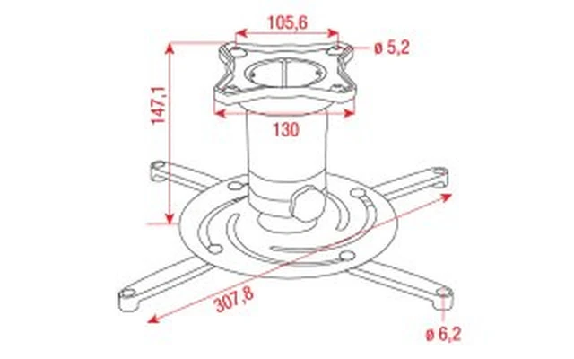 Soporte de techo para videoproyector - DMT PRB-4