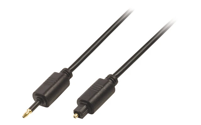 Cable de audio digital Toslink macho - óptico de 3.5 mm macho de 2.00 m en color negro