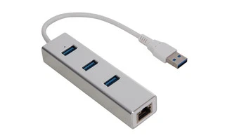 USB 3.0 A RED GIGABIT + HUB USB DE 3 PUERTOS - ALUMINIO