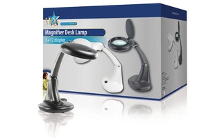 Lámpara de sobremesa con lupa de aumento 12W 6400 K Negro