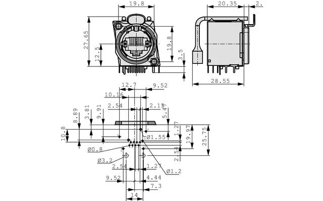 Neutrik NE8FBH-LED