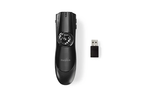 Puntero Láser - Inalámbrico - USB 2.0 - Negro - Nedis WLPSRL101BK