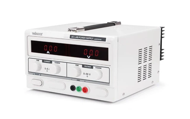 FUENTE DE ALIMENTACIÓN DC PARA LABORATORIO 0-50 VDC / 0-5 A MÁX. CON 2 PANTALLAS LED