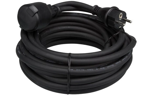 Cable prolongador de goma 10m - 3G2.5 - toma de tierra de espiga