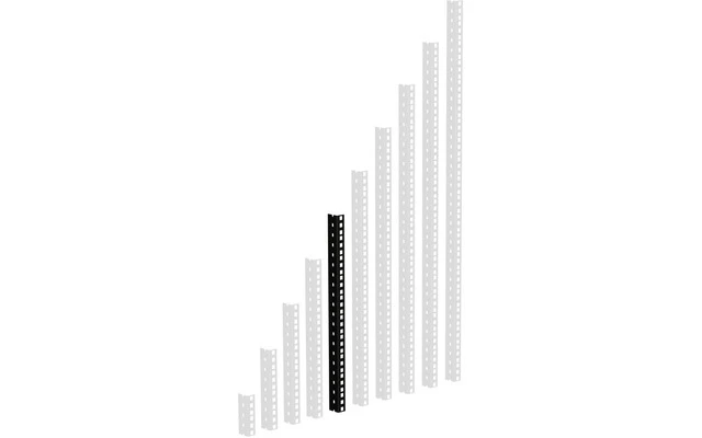 Adam Hall 61535B10 Perfil de rack negro 10 unidades