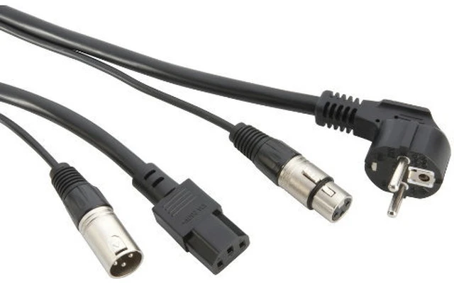Adam Hall Cables KXP 20 - Cable de Micro y eléctrico de Schuko/XLR hembra a euro/XLR macho 20 m