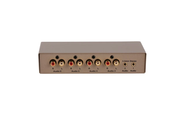 Conmutador linea audio, 5 entradas / 1 salida