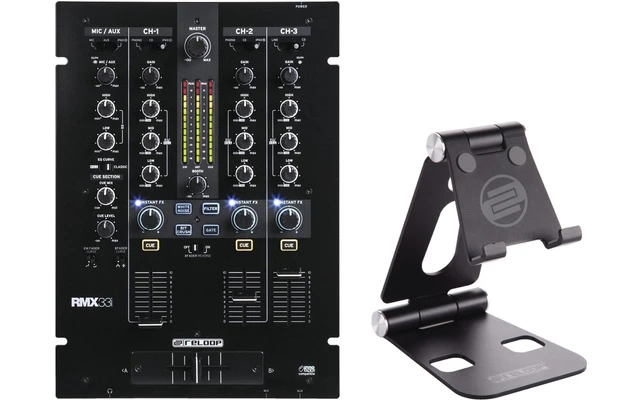 Reloop RMX-33i + Soporte Reloop DJ Smart Display Stand