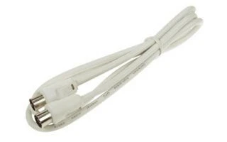 CABLE TV - COAX MACHO A COAX HEMBRA,BLANCO