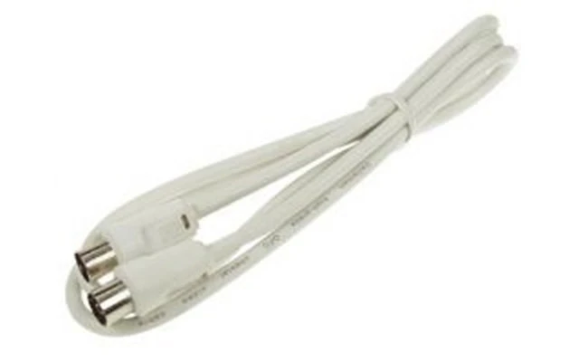 CABLE TV - COAX MACHO A COAX HEMBRA,BLANCO
