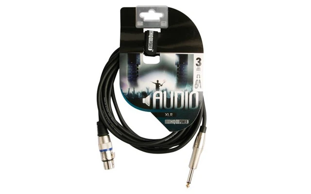 CABLE XLR PROFESIONAL, XLR HEMBRA A JACK MONO MACHO 6.35mm (3m)