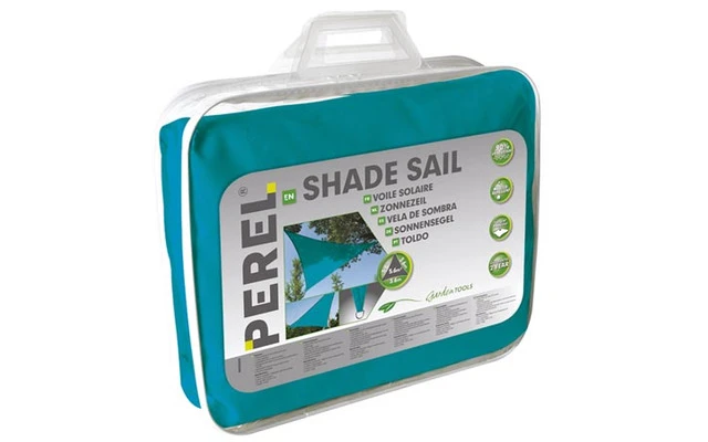 Vela de sombra triangular - 3.6 x 3.6m x 3.6m, color: Azul celeste