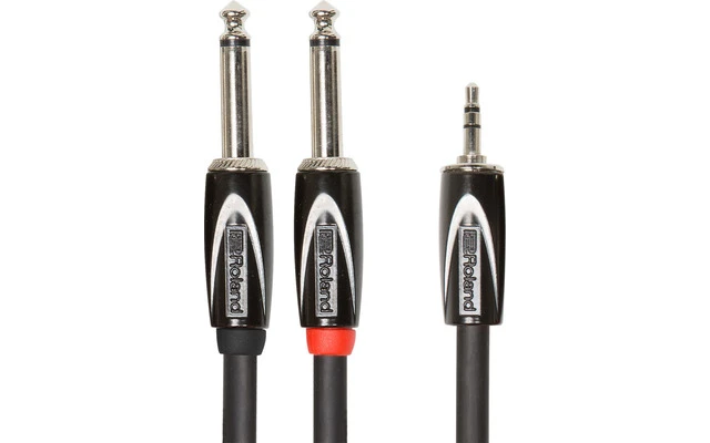 Roland RCC-10-3528 V2 Cable serie Black  doble jack mono a minijack estéreo 3 m