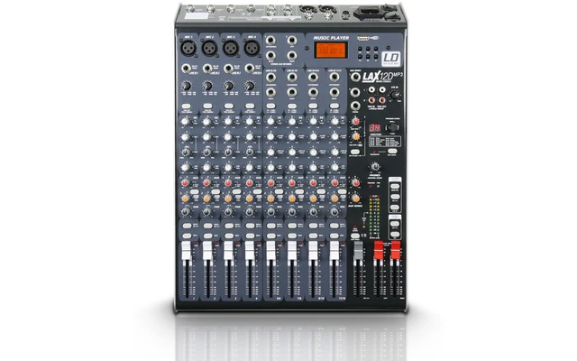 LD Systems LAX 12 D USB - Mesa de Mezclas 12 Canales con DSP y Reproductor MP3 USB
