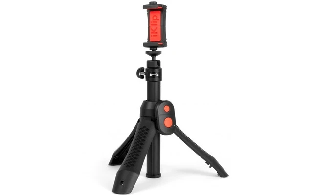 IK Multimedia Creator Bundle con iRig Mic Lav + iKlip Grip Pro y Lámpara LED de 6