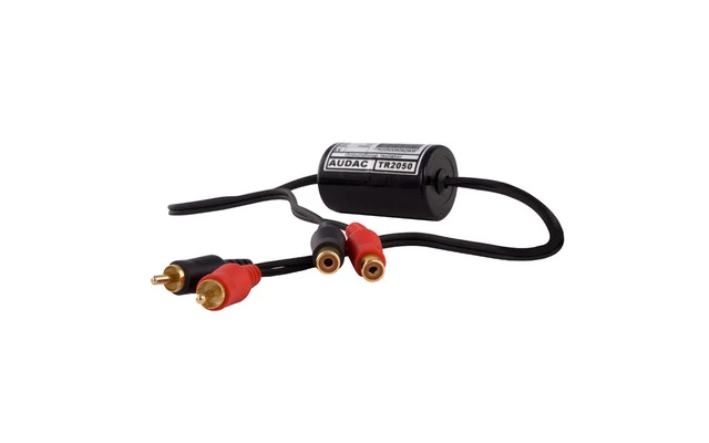 Audac TR 2050 Aislador de Masas - 2 x RCA macho a 2 x RCA hembra
