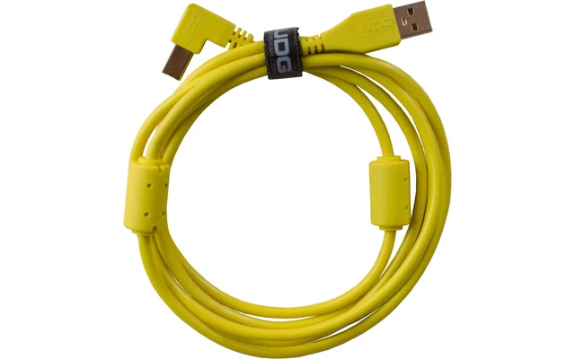 UDG Ultimate Cable USB 2.0 A-B - Amarillo - Acodado 2 metros