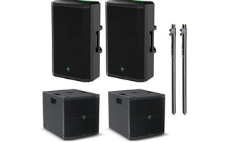 2x Mackie ThRash 215 + 2x Mackie Thump 115s + Soportes subwoofer altavoz