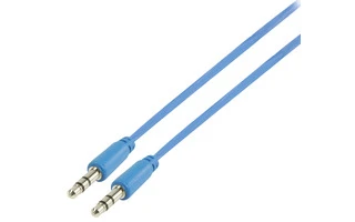 Cable azul de audio estéreo 3.5mm de 1.00 m