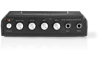 Mezclador de Karaoke - 2 Micrófonos Incluidos - Negro - Nedis MIXK050BK