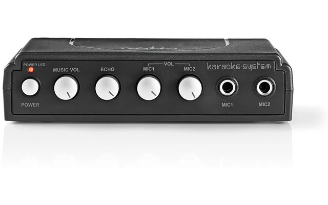 Mezclador de Karaoke - 2 Micrófonos Incluidos - Negro - Nedis MIXK050BK